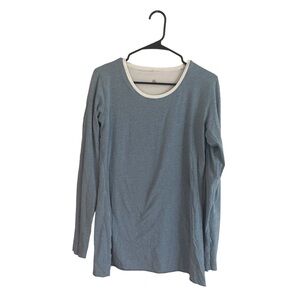 Lululemon Reversible Ling Sleeve Top Blue and White